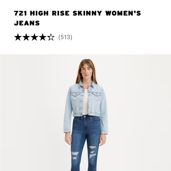 👖Levi’s 721 HIGH RISE SKINNY JEANS - Picture 13 of 16